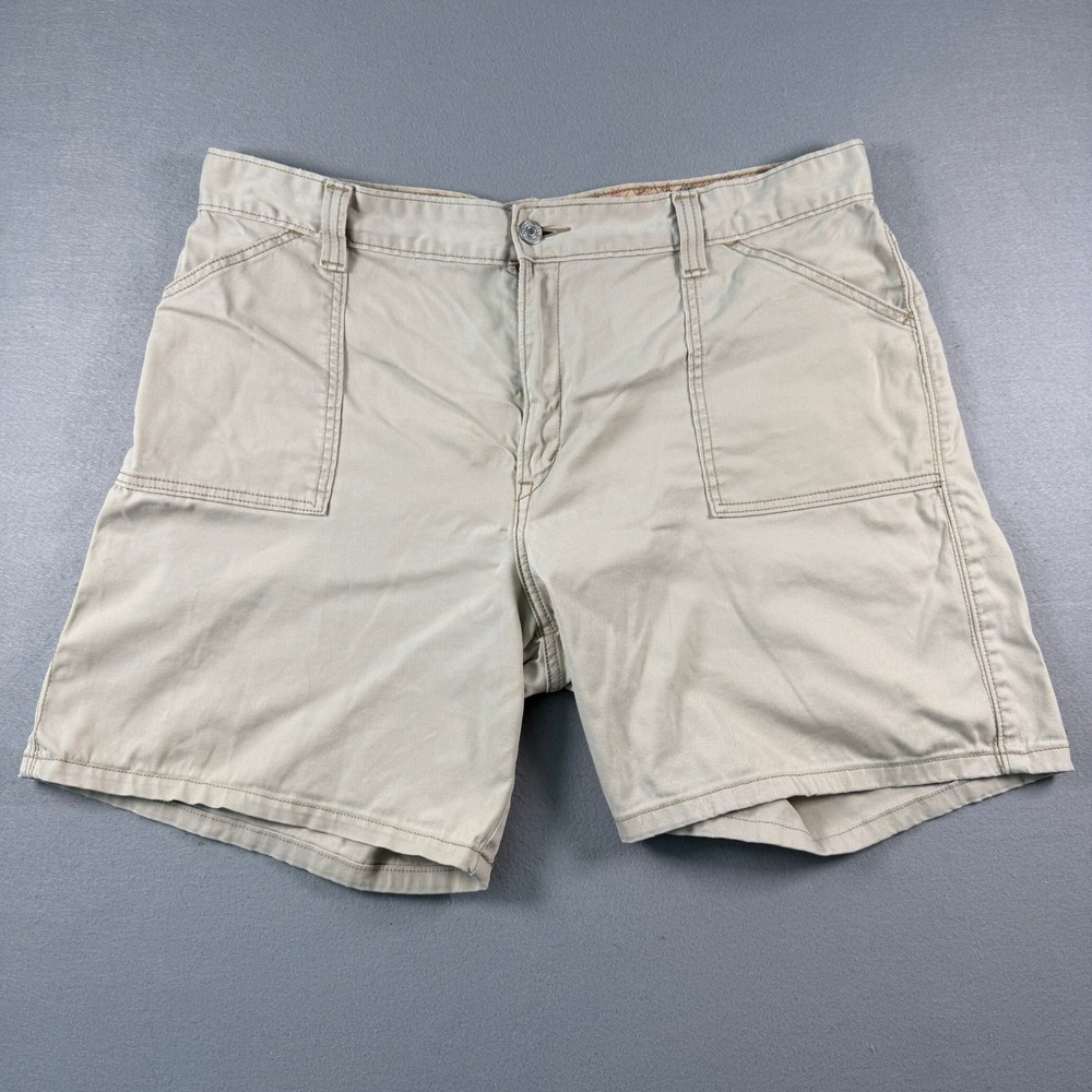 Levi's 550 Chino Shorts Mens 18 Khaki Beige Relaxed Fit Twill Cotton Stretch